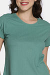 Zivame 2 Mile Fashion Knit Poly Capri Sets - Granite Green — thumbnail 5